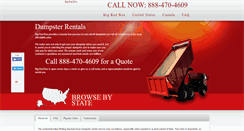 Desktop Screenshot of bigredboxdumpsterrentals.com
